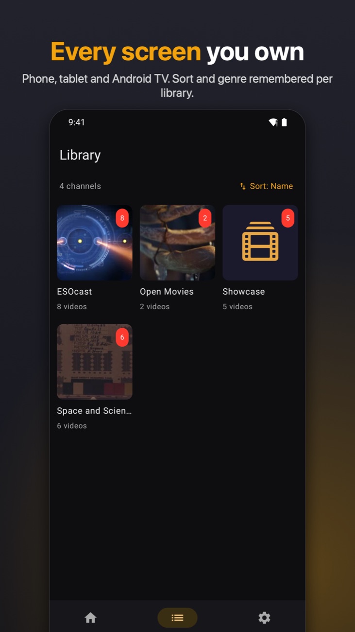 The Library on an Android phone
