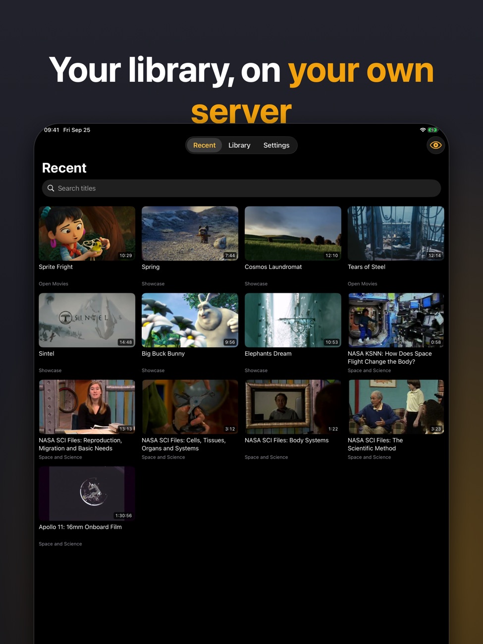 The Recent feed on iPad